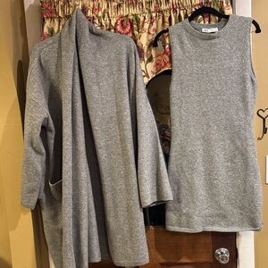 Zara Heather Gray Knit Ensemble